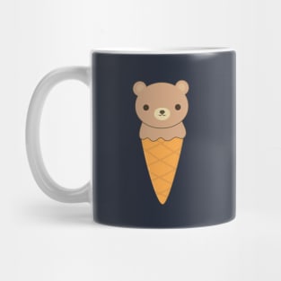 Kawaii Brown Bear Ice Cream T-Shirt Mug